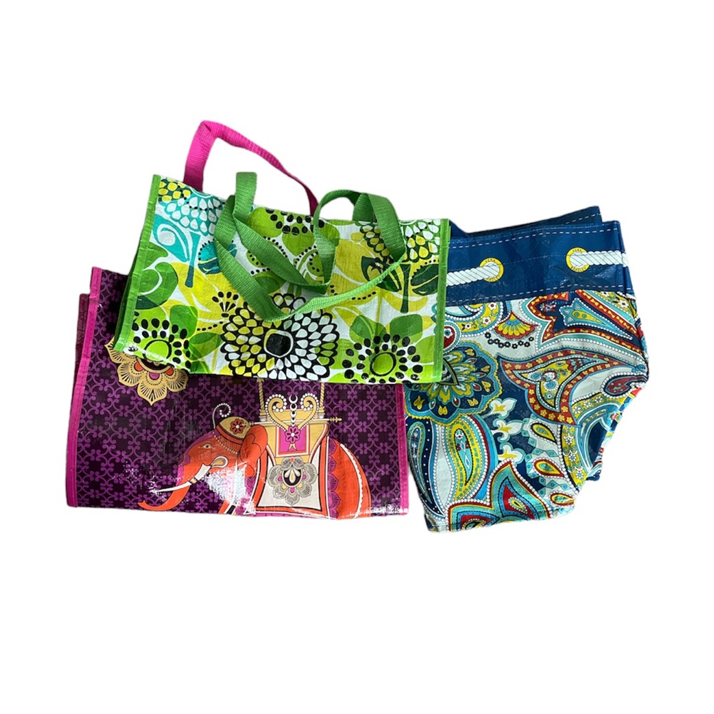 Vera Bradley Reusable Tote Bags - Set of 3